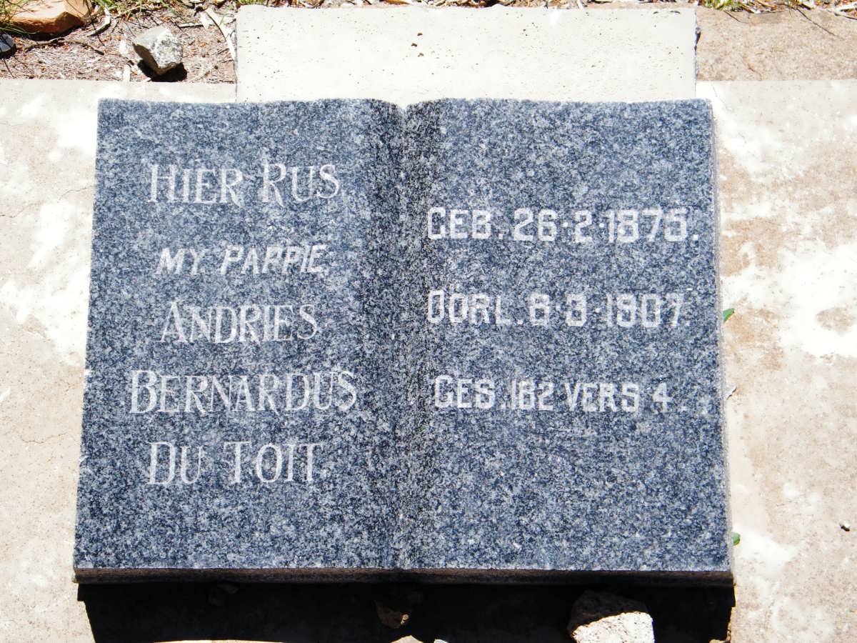 TOIT Andries Bernardus, du 1875-1907