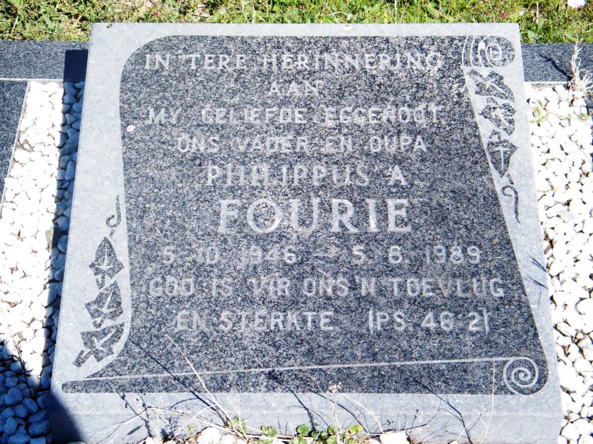 FOURIE Philippus A. 1946-1989