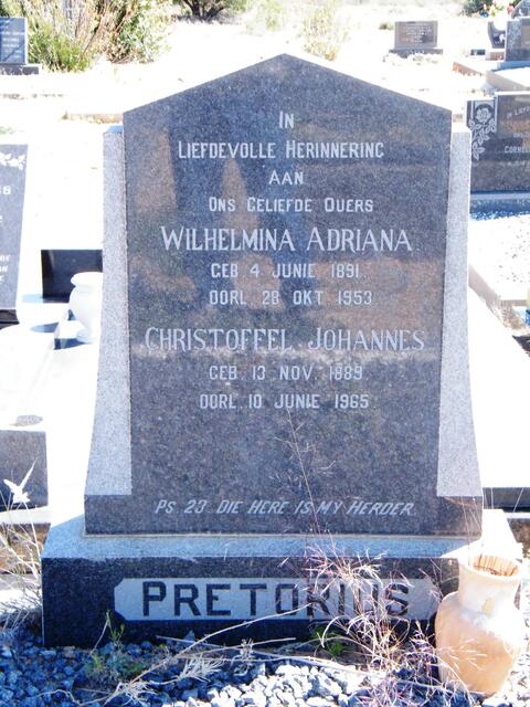 PRETORIUS Christoffel Johannes 1889-1965 & Wilhelmina Adriana 1891-1953