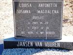 VUUREN Louisa Antonetta Susanna Magdalena, jansen van 1909-2003