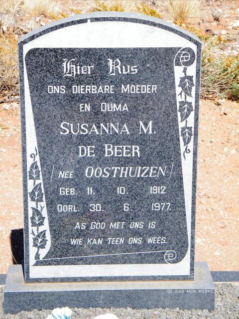 BEER Susanna M., de nee OOSTHUIZEN 1912-1977