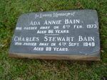 BAIN Charles Stewart -1949 :: BAIN Ada Annie -1973