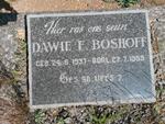 BOSHOFF Dawie F. 1937-1959