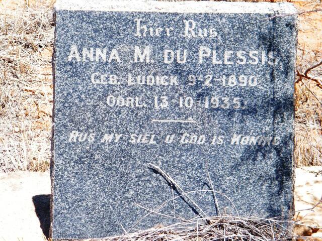 PLESSIS Anna M., du nee LUDICK 1890-1935