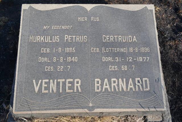 VENTER Hurkulus Petrus 1885-1940 :: BARNARD Gertruida nee LOTTERING 1896-1977