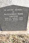 VICKERS Alexander Ross 1899-1930