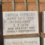 HEPBURN Sophia 1890-1976