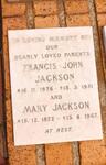 JACKSON Francis John 1876-1951 & Mary 1872-1967