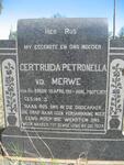 MERWE Gertruida Petronella, v.d. nee DE BRUIN 1911-1971