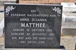 MATTHEE Anna Susanna 1899-1982
