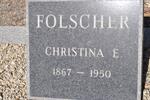 FOLSCHER Christina E. 1867-1950