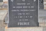 FOURIE Carolina Frederika nee VAN AS 1897-1967