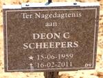 SCHEEPERS Deon C. 1959-2011