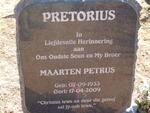 PRETORIUS Maarten Petrus 1953-2009