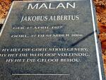 MALAN Jakobus Albertus 1927-2006