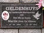 GELDENHUYS Martie nee DE VILLIERS 1946-2011