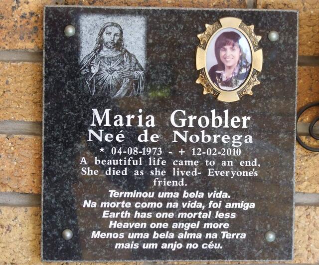 GROBLER Maria nee DE NOBREGA 1973-2010
