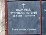 BACKWELL Stephanie 1945-2010