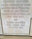 ALFORD George -1945 & Annie -1958