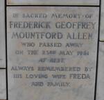 ALLEN Frederick Geoffrey Mountford -1961