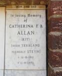 ALLAN Catherina F.B. formerly STEYN nee TERBLANS 1911-1970