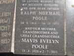 POOLE Ralph Norman 1916-1971 & Mavis Evelyn 1920-2011