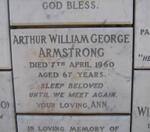 ARMSTRONG Arthur William George -1960