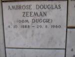 ZEEMAN Ambrose Douglas 1888-1960