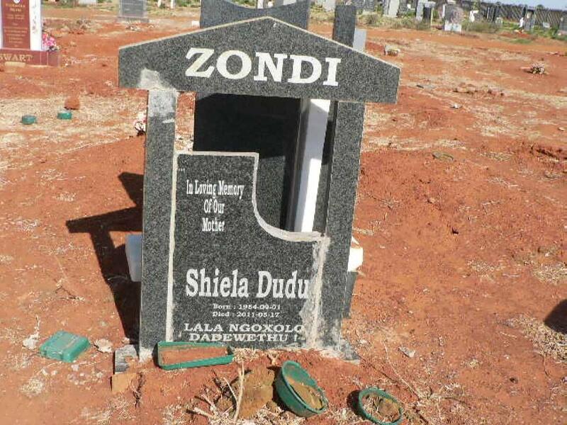 ZONDI Shiela Dudu 1954-2011