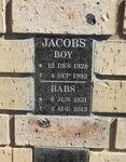 JACOBS Boy 1928-1992 & Babs 1931-2013