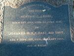 RABE Hendrik C.J. 1868-1951 & Johanna M.A.P. SMIT 1871-1959