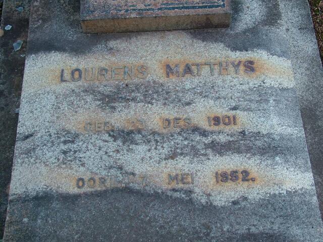 ?? Lourens Matthys 1901-1952