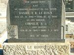 ROUX Daniel E.B., le 1892-1953 & Cornelie S.J. BESTER 1901-1973