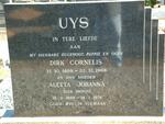 UYS Dirk Cornelis 1898-1968 & Aletta Johanna BRONN 1899-1978