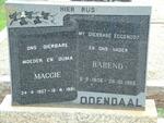 ODENDAAL Barend 1906-1969 & Maggie 1907-1981