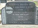 FOURIE Danie 1917-1969 & Bettie 1926-1996