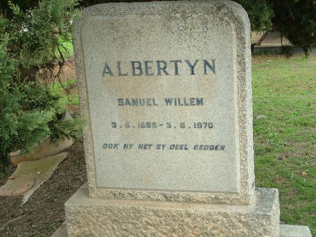 ALBERTYN Samuel Willem 1895-1970
