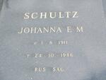 SCHULTZ Johanna E.M. 1911-1986