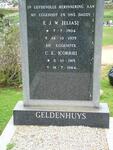 GELDENHUYS E.J.W. 1904-1979 & C.E. 1915-1984