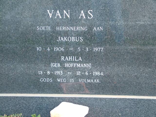 AS Jakobus, van 1906-1977 & Rahila HOFFMANN 1913-1984