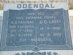 ODENDAL D.C. 1896-1979 & A.S. LOURENS 1910-1979