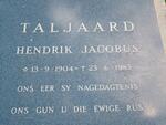 TALJAARD Hendrik Jacobus 1904-1983