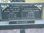 BASSON Antonie Johannes 1917-1988 & Rachel Jacoba Elizabeth 1917-2001