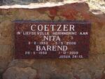 COETZER Barend 1950-2009 & Nita 1953-2006