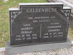 GELDENHUYS Andries Dewald 1896-1976 & Catharina Johanna 1900-1978