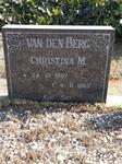 BERG Christina M., van den 1907-1969