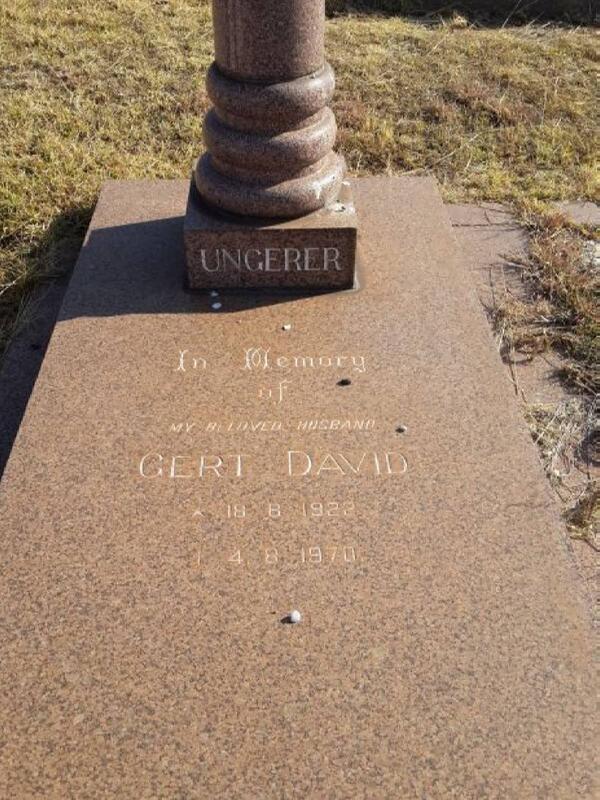 UNGERER Gert David 1922-1970