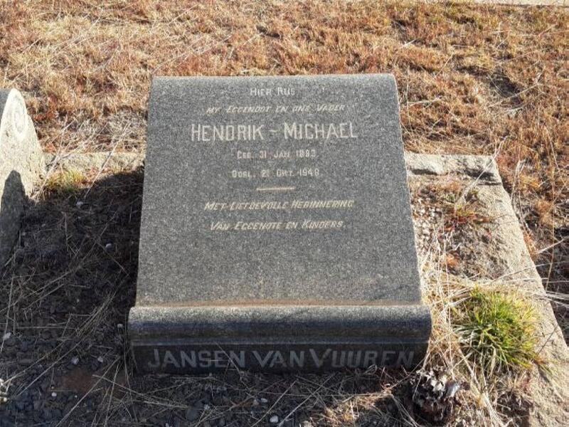 VUUREN Hendrik Michael, Jansen van 1893-1948