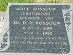 ROSSOUW Alice nee CHATTERTON 1899-1982