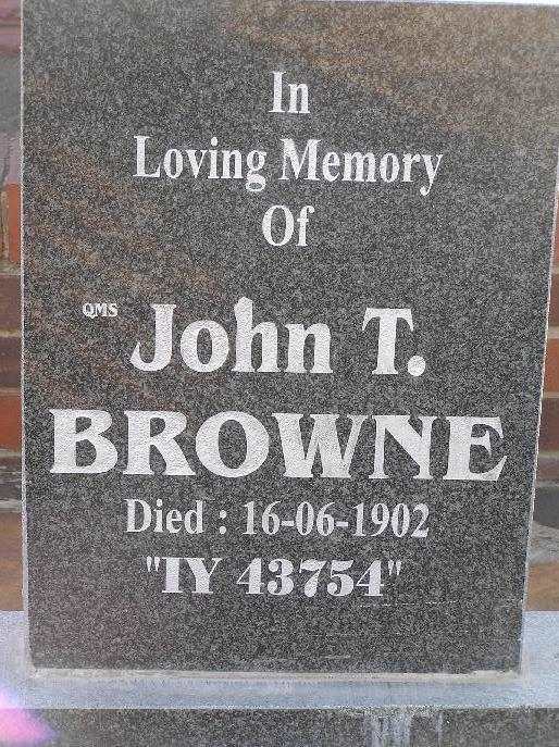 BROWNE John T. -1902